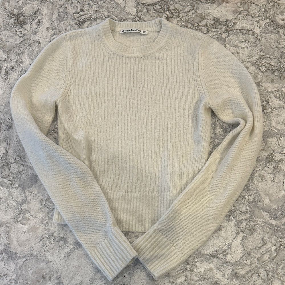 Abercrombie & Fitch Cream Crew Neck Sweater